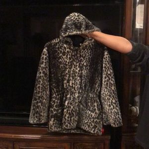 Christie brooks leopard print coat
